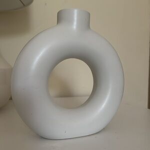 Modern White Circular Vase